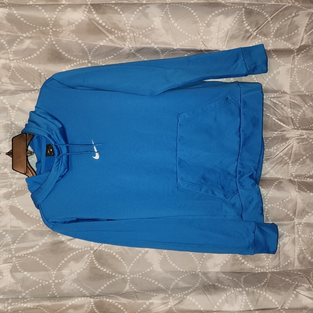Nike, dri-fit, blue hoodie, size medium